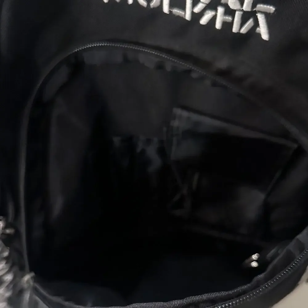 NWOT Rare Metal Mulisha Backpack Vintage Black White Laptop Bag Tons of Pockets - Picture 10 of 14